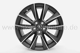 4x Leichtmetallfelge SAVIO (schwarz matt) 17" - original - SKODA RAPID (NH), FABIA III (6V)