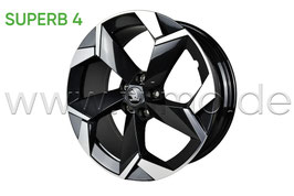 1x Leichtmetallfelge TORCULAR black 19" - original - SKODA SUPERB IV (NZ)