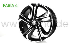 1x Leichtmetallfelge LIBRA 18" Black - original - SKODA FABIA IV (PJ)