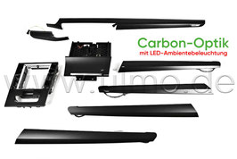 SET Dekorleisten "Carbon" mit LED-Ambientebeleuchtung - original - SKODA SUPERB III FL