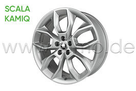 1x Leichtmetallfelge CRATER 18" Silber - original - SKODA SCALA, KAMIQ
