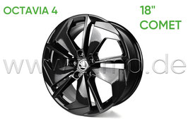 1x Leichtmetallfelge COMET 18" Black - original - SKODA OCTAVIA IV (NX)