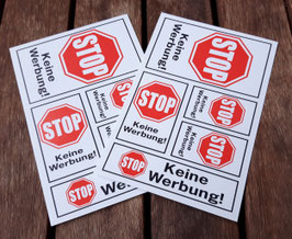 10er-Set "Stop - Keine Werbung!"