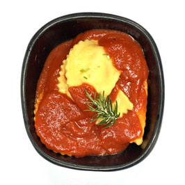 Vegetarische ravioli  met pomodore