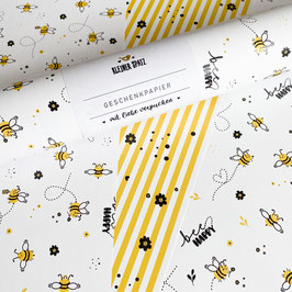 Geschenkpapier Bienen, zweiseitig bedruckt