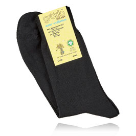 Gemütliche schwarze Wollsocken mit Baumwollanteil, alles Bio, für Damen und Herren (3er Pack)