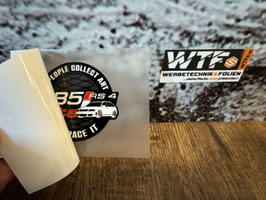 WE RACE IT: RS4 B5 Elite Aufkleber SET (=2Stk)  ***Spezialvariante INNENVERKLEBUNG***