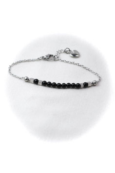 #1752-OX, Tiny Swoop Onyx, Bracelet