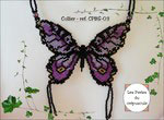 Collier "Papillon violet"