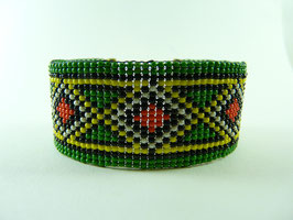 Bracelet motif Brésilien 3 cm vert
