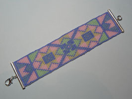 Bracelet tissage "pastel" 4 cm