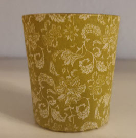 Teelichter mit Papier beklebt, H=7cm, Ø 6cm - SONDERPREIS