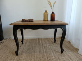 Table de salon noire et bois Louise