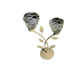 Chandelier 2 branches crème B003