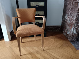 Fauteuil bridge velours Jaune