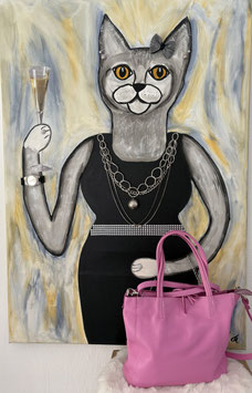 Ledertasche pink