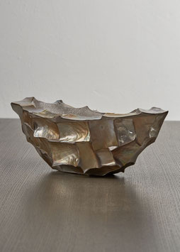 Goldfarbige Perlmutter Schale  O-LIVING