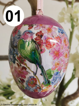 Osterei 60mm mit Motiv - Vögel