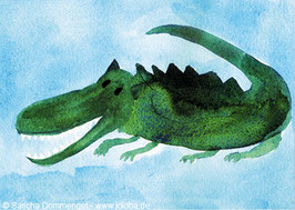 Postkarte Krokodil "Karl"