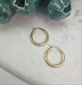 Oorringen 14 karaats goud diameter 21 mm