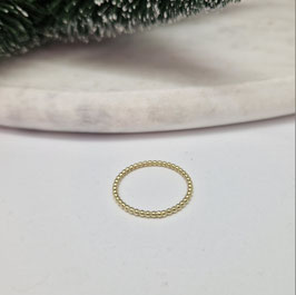 14 krt gouden bolletjes ring 1.5 mm dik