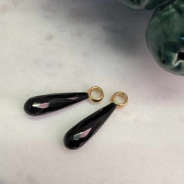 Oorhangers onyx voor aan oorringen