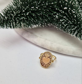 Ring sacred heart camee groot