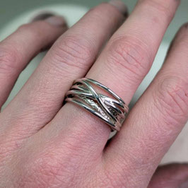 Ring zilver met 7 banen