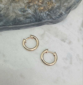 14 karaat gouden klapoorringen 13 mm doorsnede