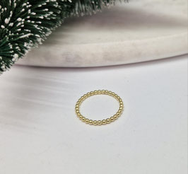 14 krt gouden bolletjes ring 2 mm dik