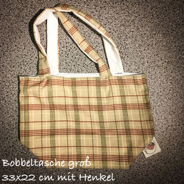 Bobbeltasche, groß (braun, kariert)