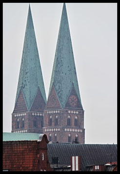 St. Marien, Motiv: 323, in einem Massivholzrahmen