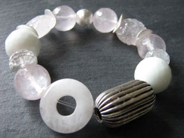 Armband rosa-weiß-silber