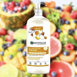 Gel douche soin au parfum naturel de fruits exotiques