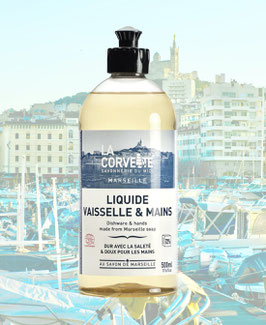 Liquide vaisselle & mains 500mL au savon de Marseille