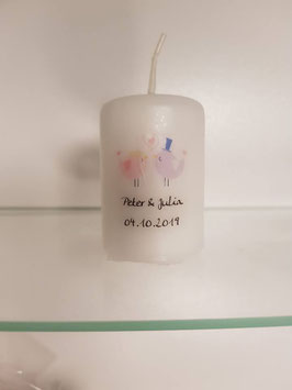 Gastgeschenkkerze Turteltauben