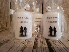 Gastgeschenkkerze mit Wunschlogo
