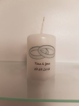 Gastgeschenkkerze Ringe