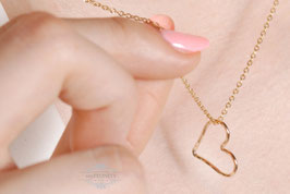 Gold filled Herz Anhänger, Halskette