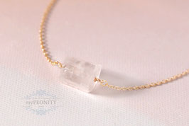 Zylinder Bergkristall Anhänger, Halskette