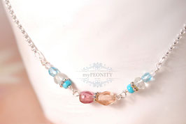 Patchwork Halskette, Sterlingsilber oder vergoldet