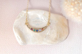 Smiling Rainbow bunte Zirkonia Halskette