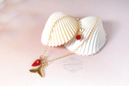 Walfischflosse rote Koralle, Fußkettchen