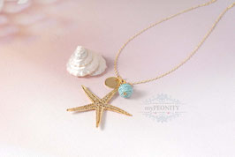 Seestern Sommerkette mit Achat