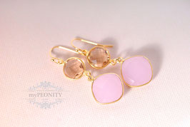 Rosè Morganit Rosa Chalzedon Ohrringe