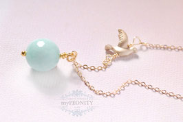 Jade, Vogel Anhänger, Halskette