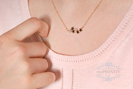 Sternencluster mit Zirkonia, Halskette