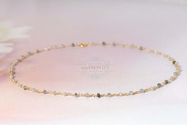 Hell Graue Multi Mondstein Halskette