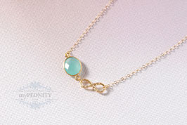 Infinity Summer blauer Chalzedon, Halskette