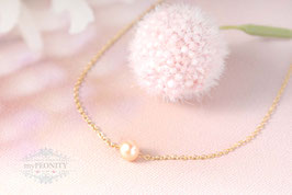 Zierliche, einzelne Perlen Halskette